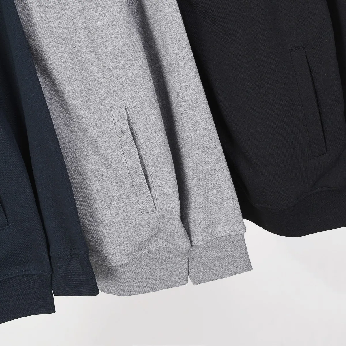 P220 800# crocodile zipper stand collar sweatshirt jacket Color: black gray royal blue Size: M-XXL Fabric: 350g cotton terry